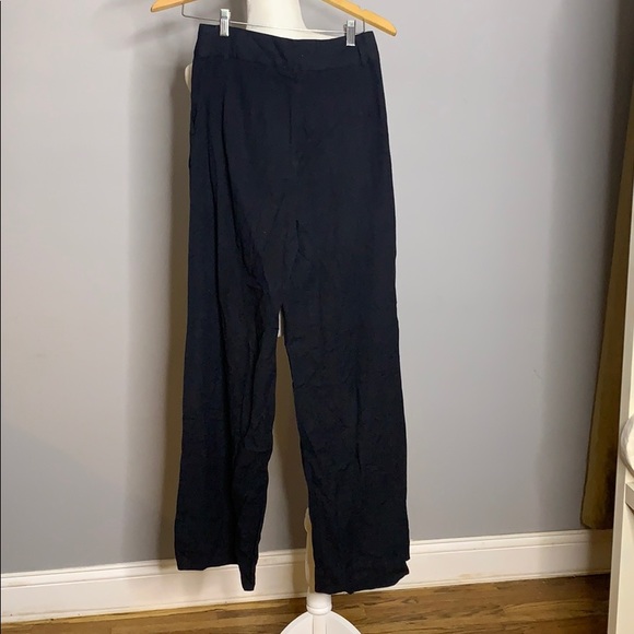 Anthropologie Wide Leg Black Linen Pant - Picture 8 of 8